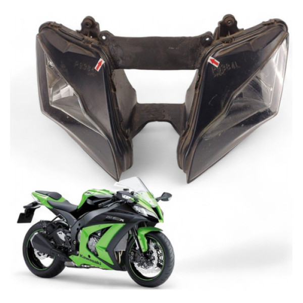 Farol Kawasaki Zx10 R 2014 Com Avaria