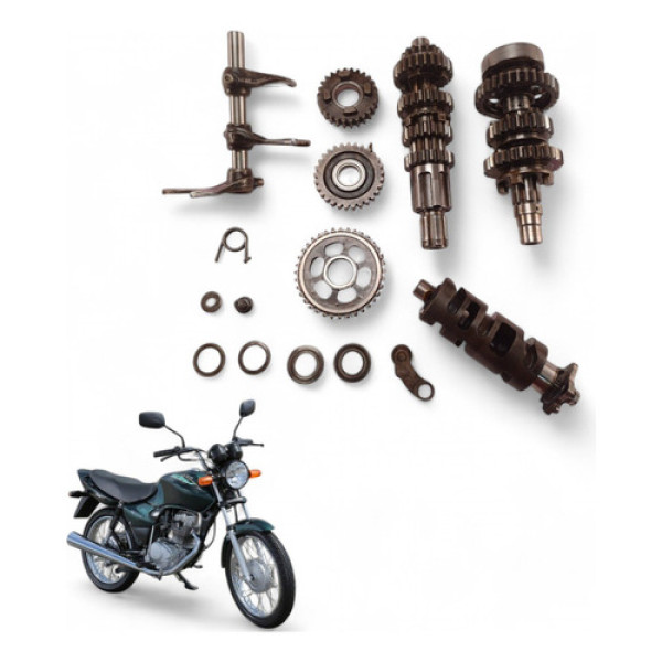 Câmbio Completo Honda Cg 125 Es 2000