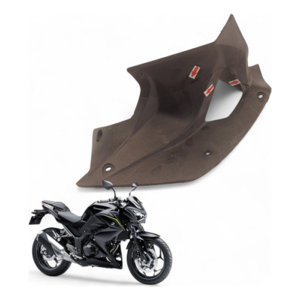 Acabamento Interno Esquerdo Kawasaki Z300 2019 Com Avaria