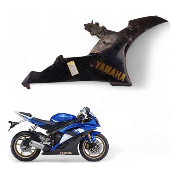 Carenagem Lateral Direita Yamaha Yzf R6 2009 Com Avaria