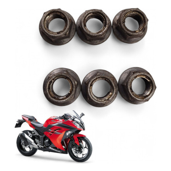 Kit Porca Coroa Kawasaki Ninja 300 2013