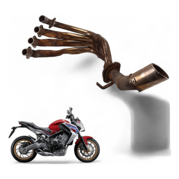 Escapamento Honda Cb 650 F 2015 Com Avaria