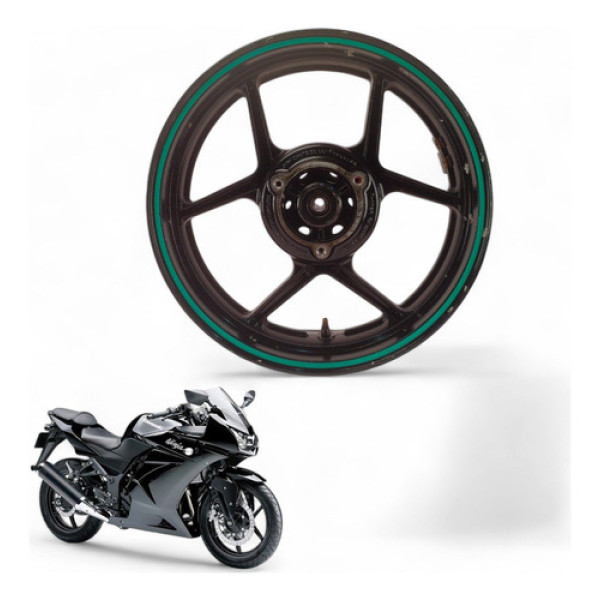 Roda Traseira Kawasaki Ninja 250 R 2009 Com Avaria