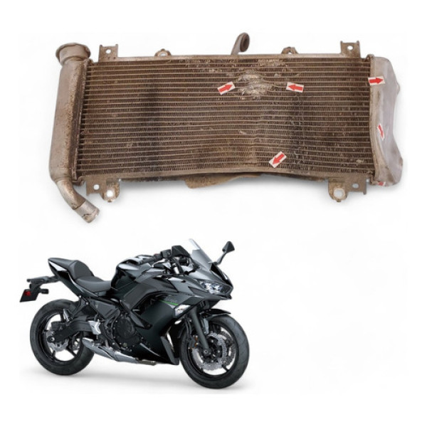 Radiador Kawasaki Ninja 650 2021 Com Avaria