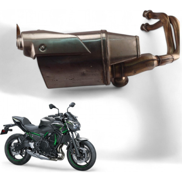 Escapamento Kawasaki Z 650 2022 Com Avaria