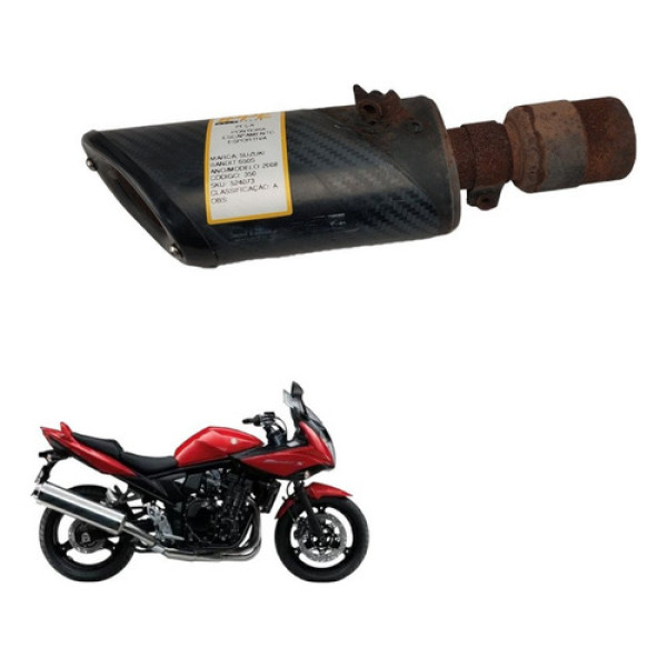 Ponteira Escapamento Esportiva Suzuki Bandit 650s 2008