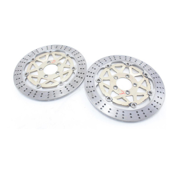 Discos De Freio Dianteiro Par Kawasaki Zx 600 (338)