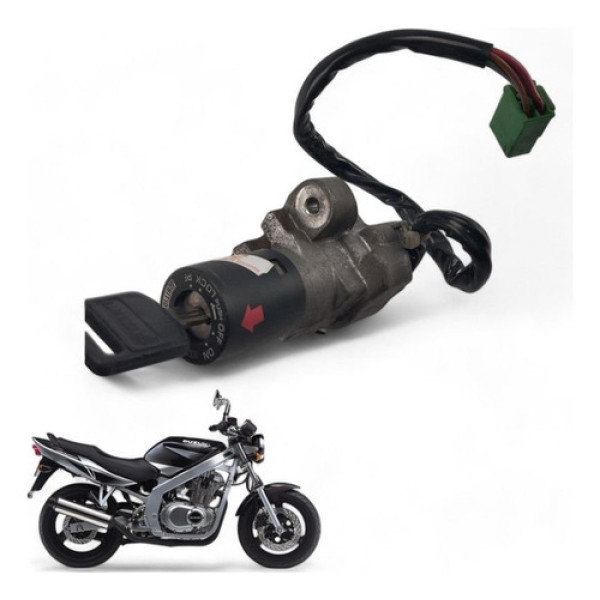 Kit Chave Ignição Suzuki Gs500 E 2005 Com Avaria