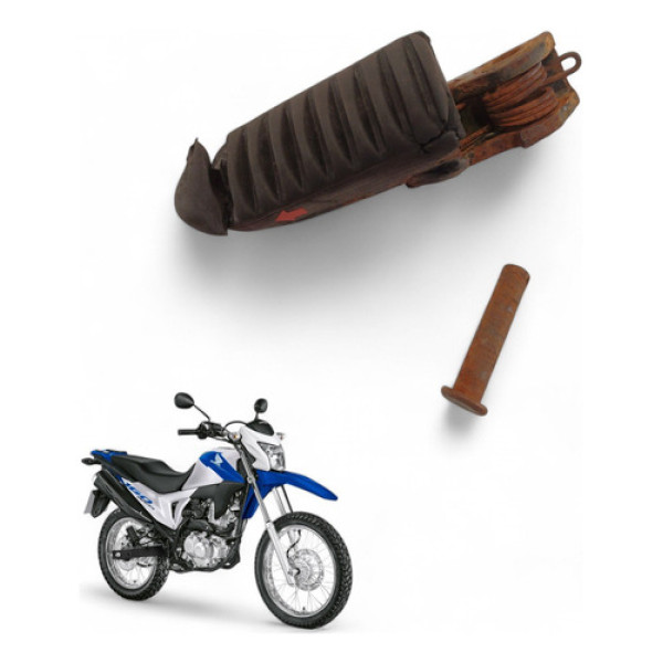 Pedaleira Dianteira Esquerda Honda Bros 160 2016 Com Avaria