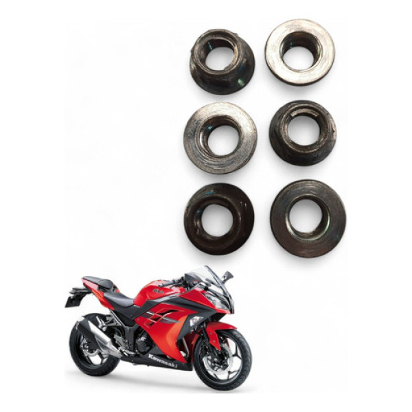 Kit Porca Coroa Kawasaki Ninja 300 2013
