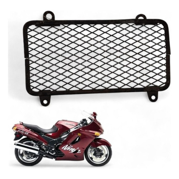 Tela Radiador De Oléo Kawasaki Ninja 1100 1995 Com Avaria